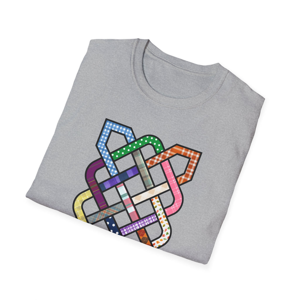 Quilted Knot Print V T-Shirt