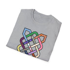Quilted Knot Print V T-Shirt