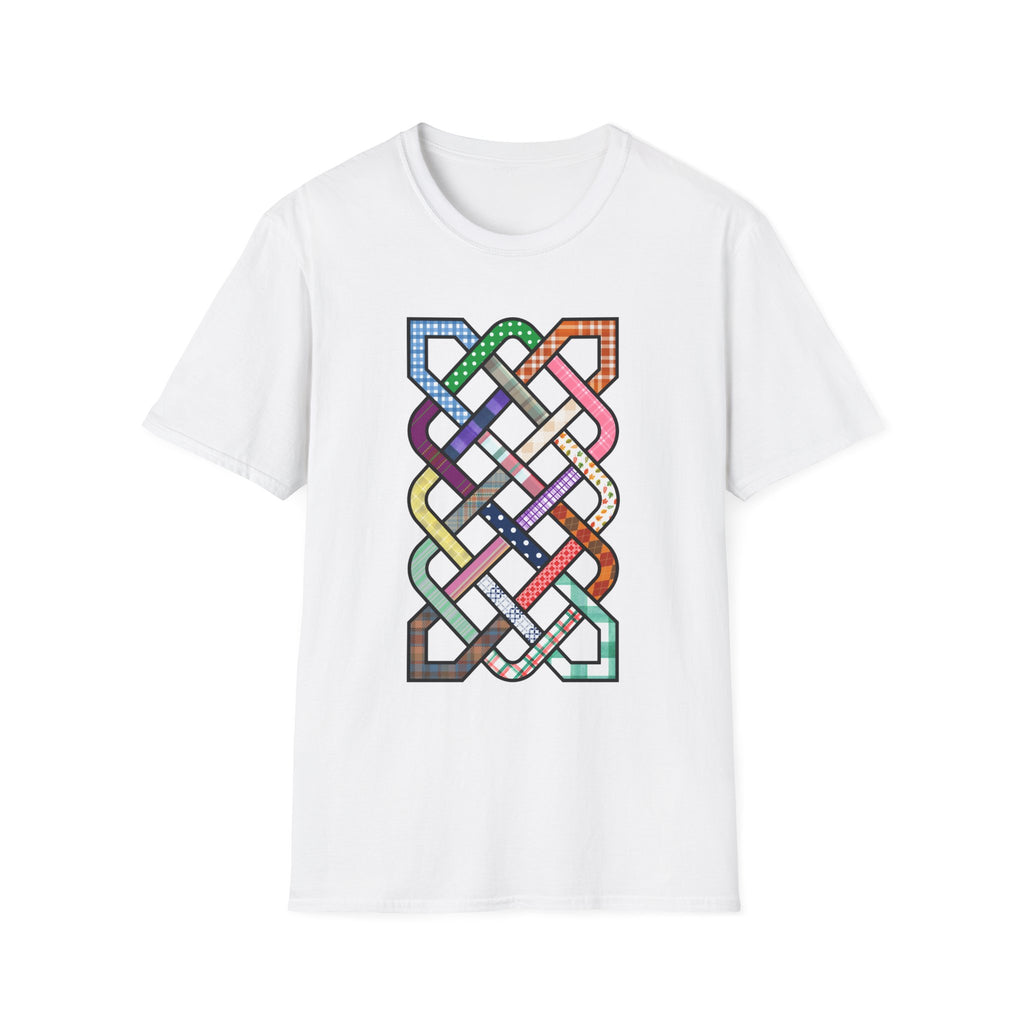 Quilted Knot Print V T-Shirt