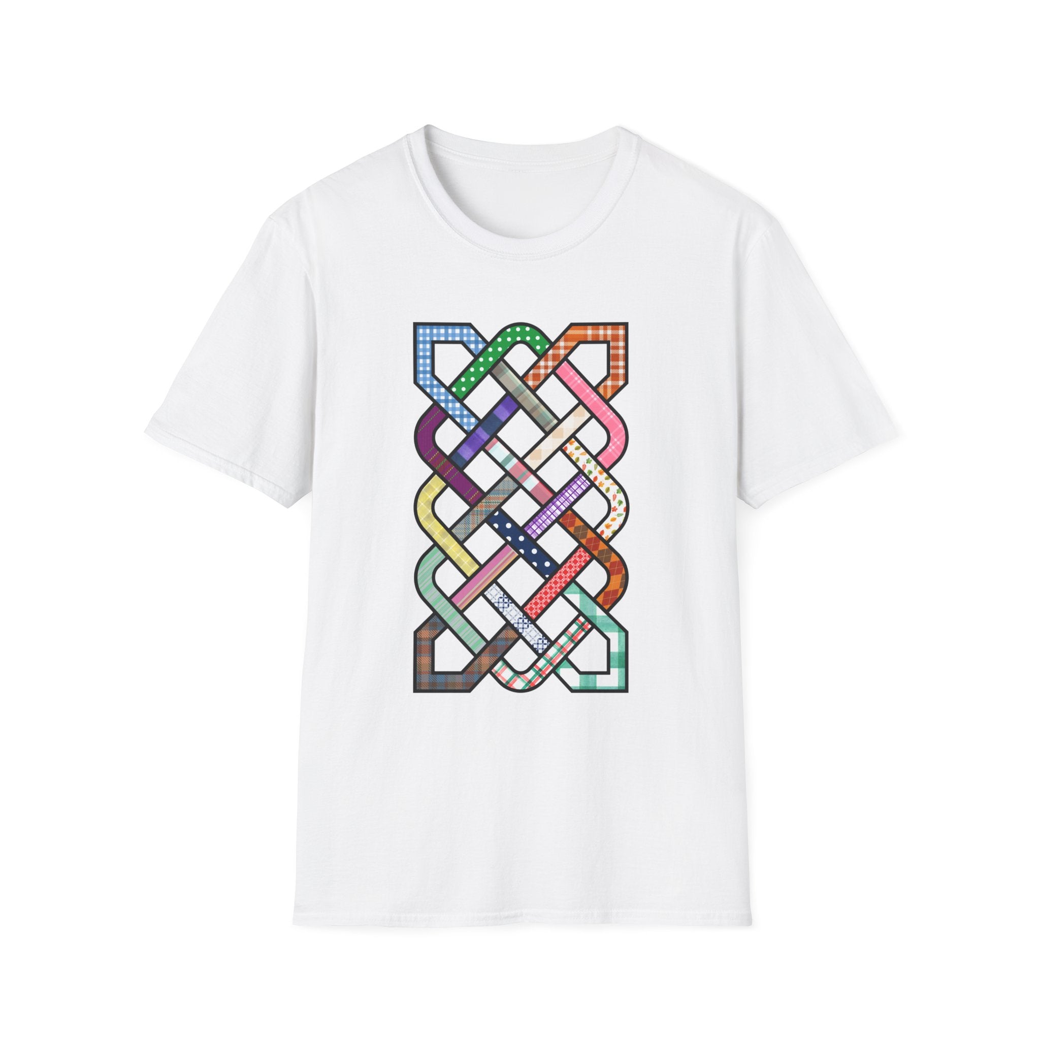 Quilted Knot Print V T-Shirt