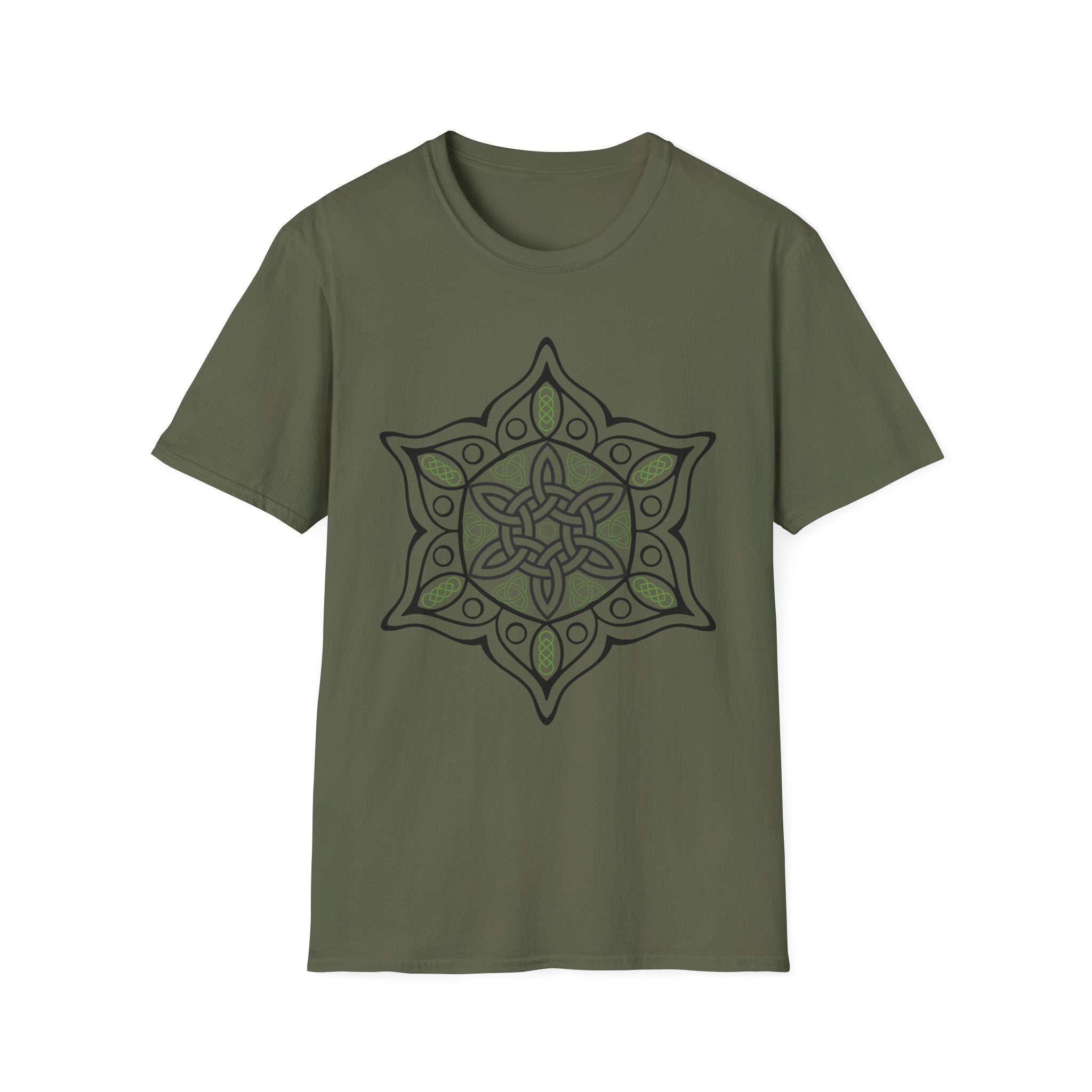 Green and Black Mandala T-Shirt