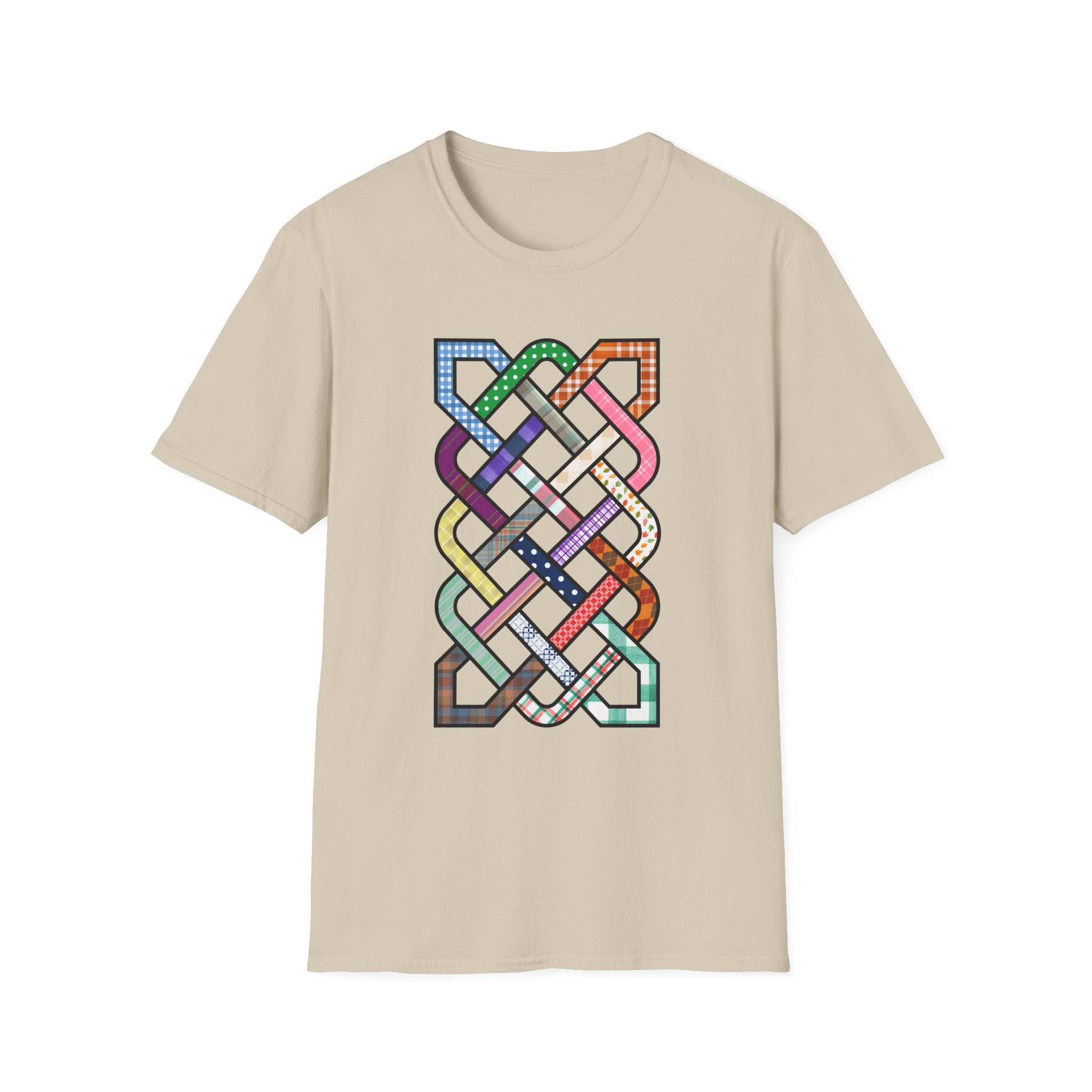 Quilted Knot Print V T-Shirt