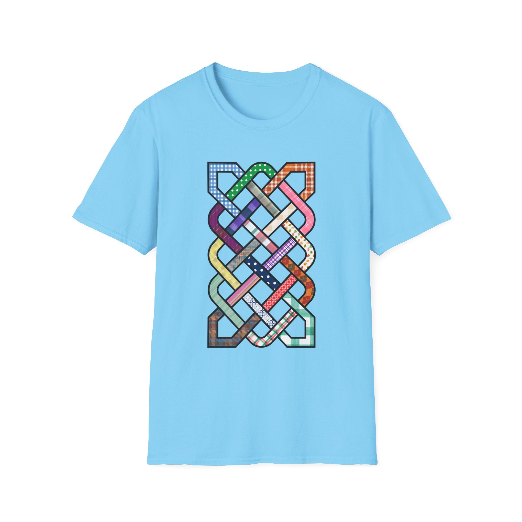 Quilted Knot Print V T-Shirt