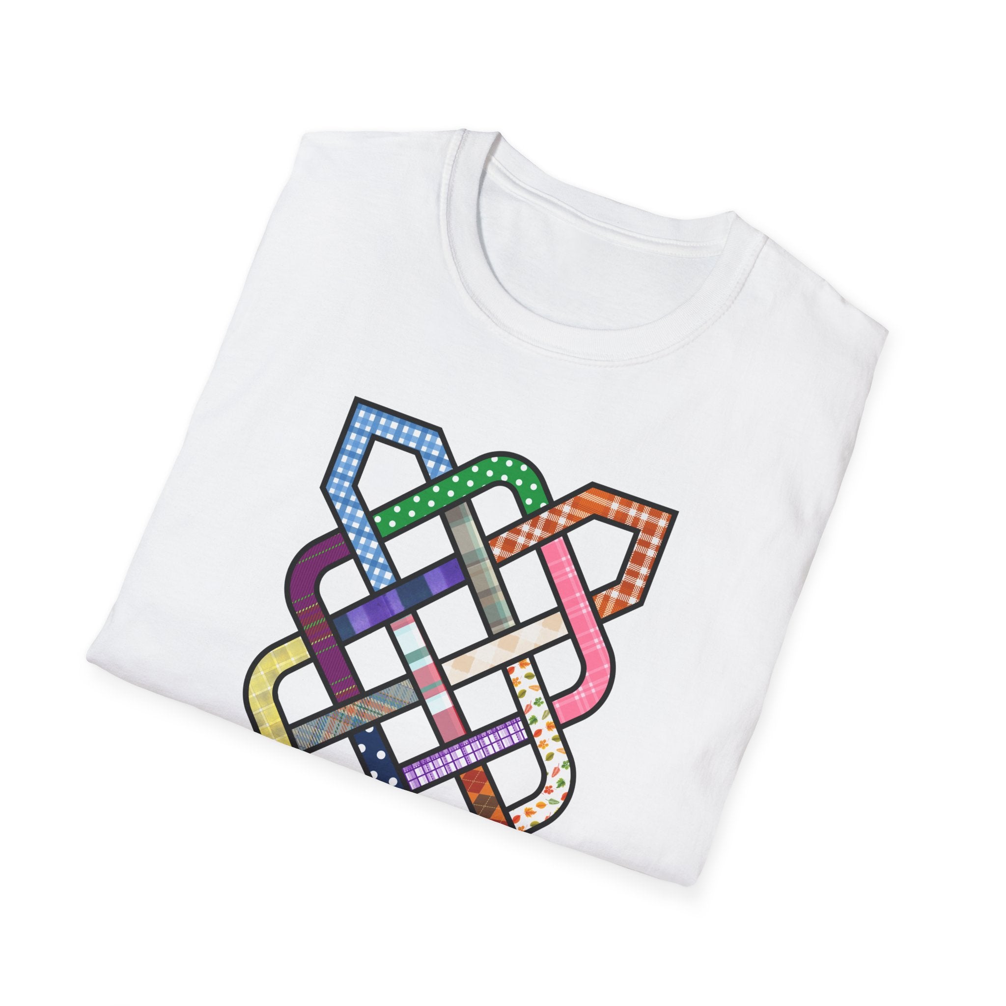 Quilted Knot Print V T-Shirt