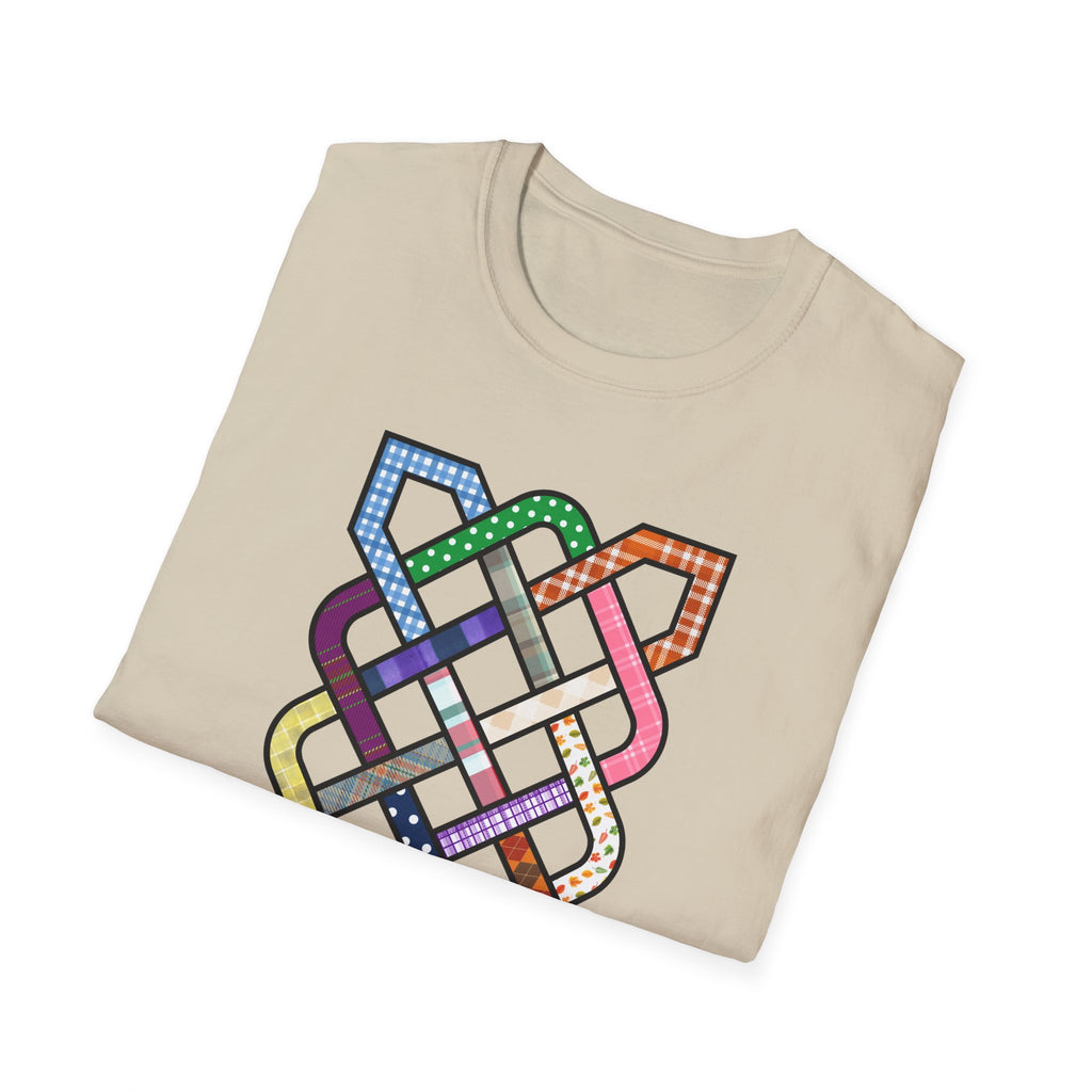 Quilted Knot Print V T-Shirt