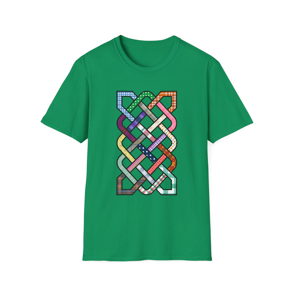 Quilted Knot Print V T-Shirt