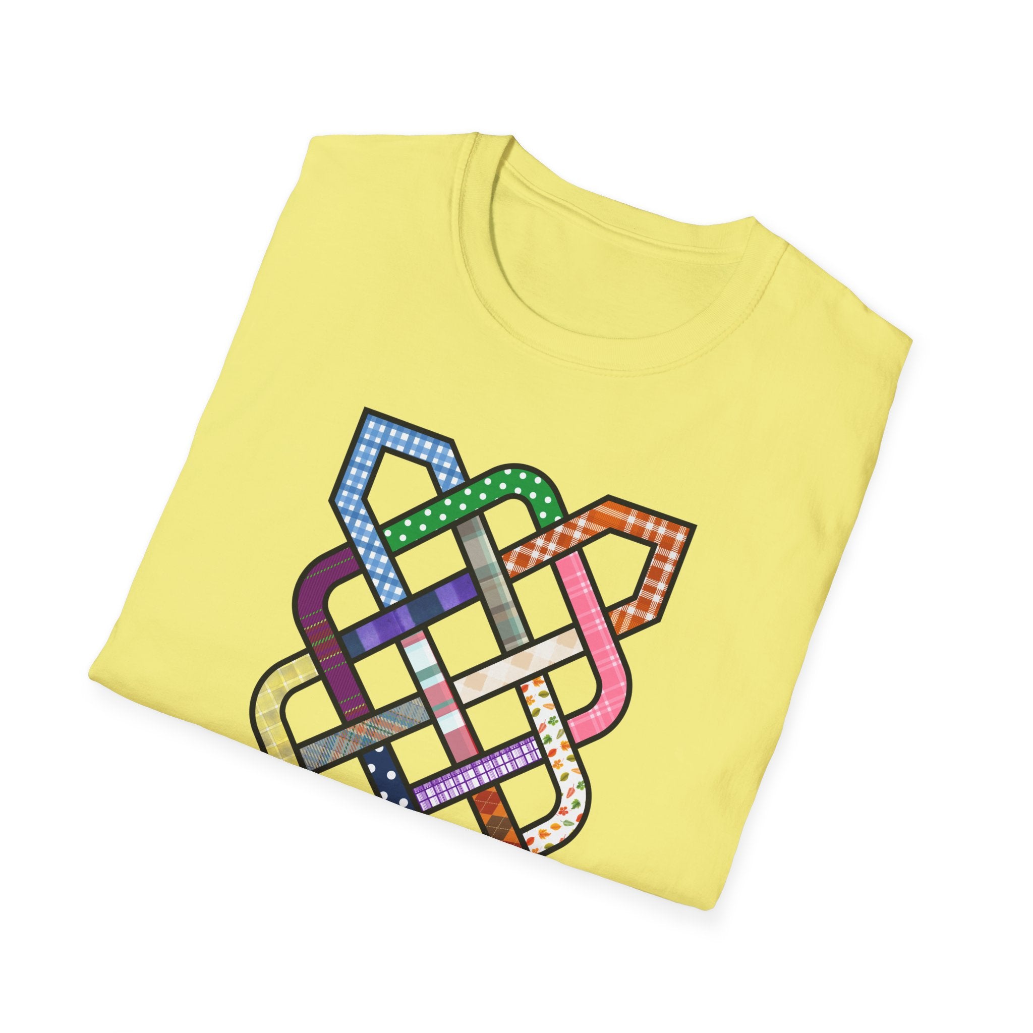 Quilted Knot Print V T-Shirt