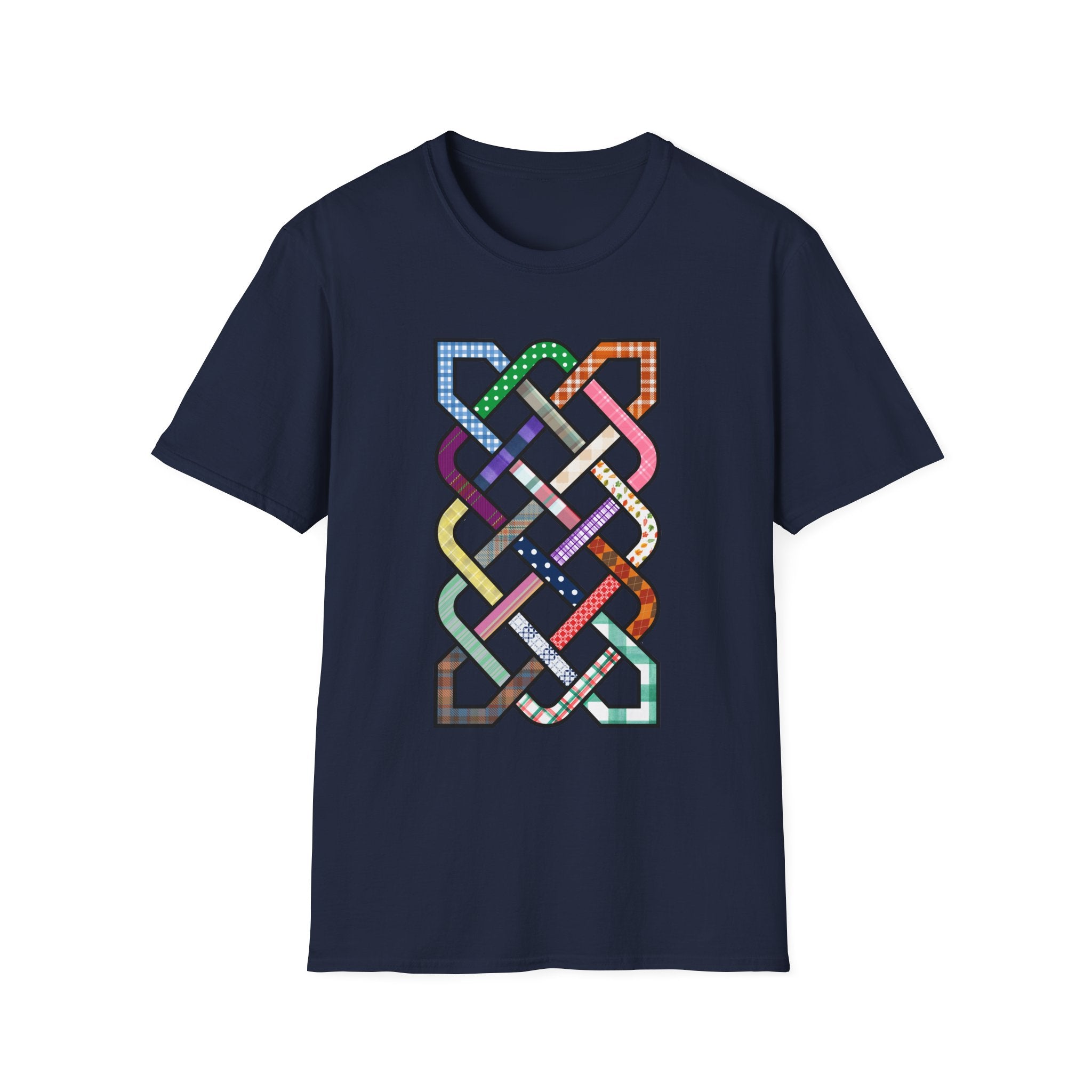 Quilted Knot Print V T-Shirt