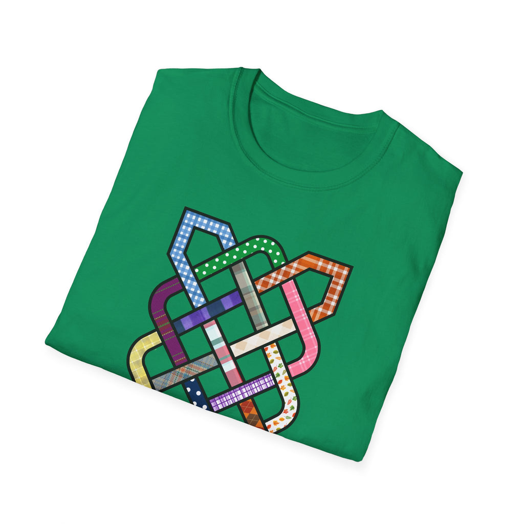Quilted Knot Print V T-Shirt