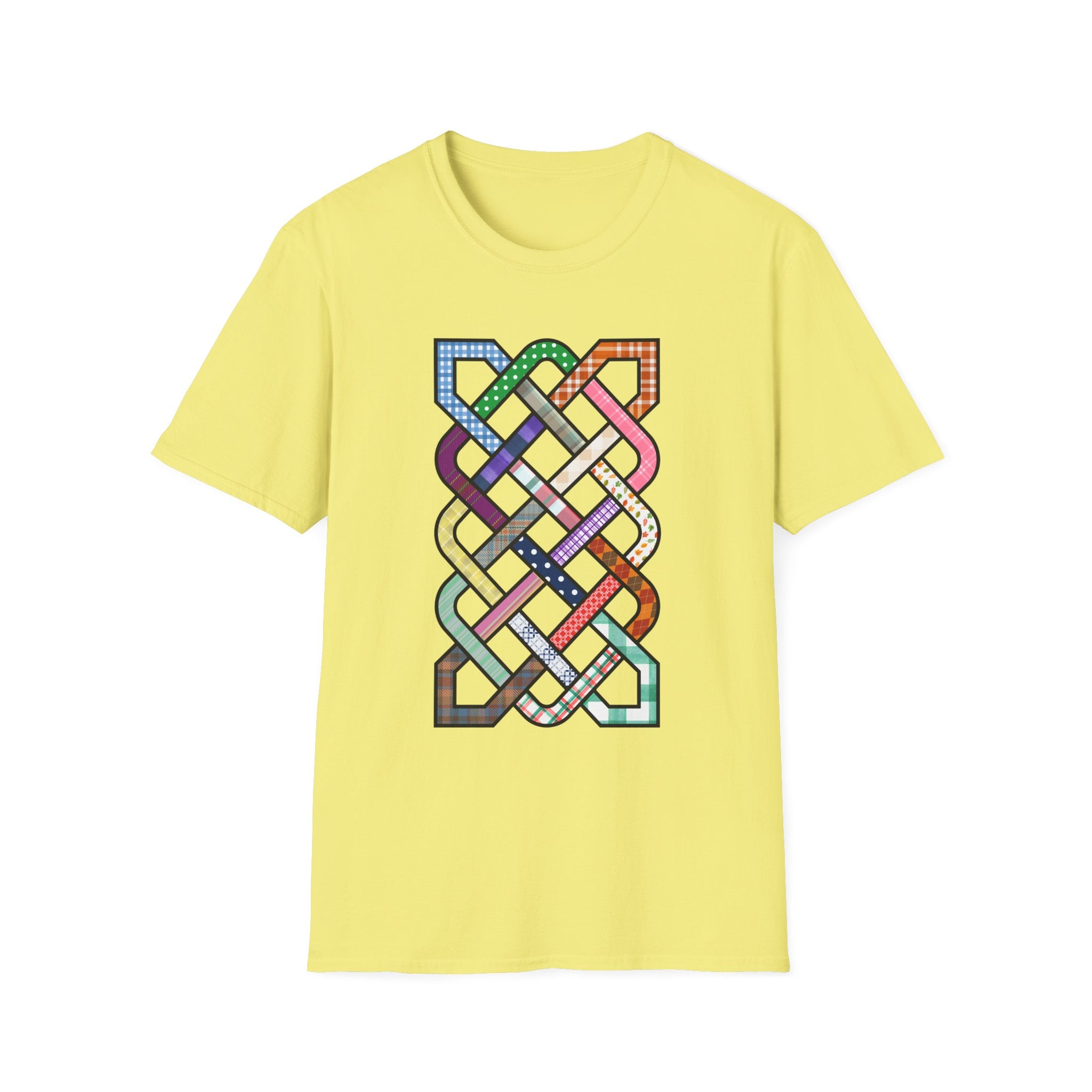 Quilted Knot Print V T-Shirt