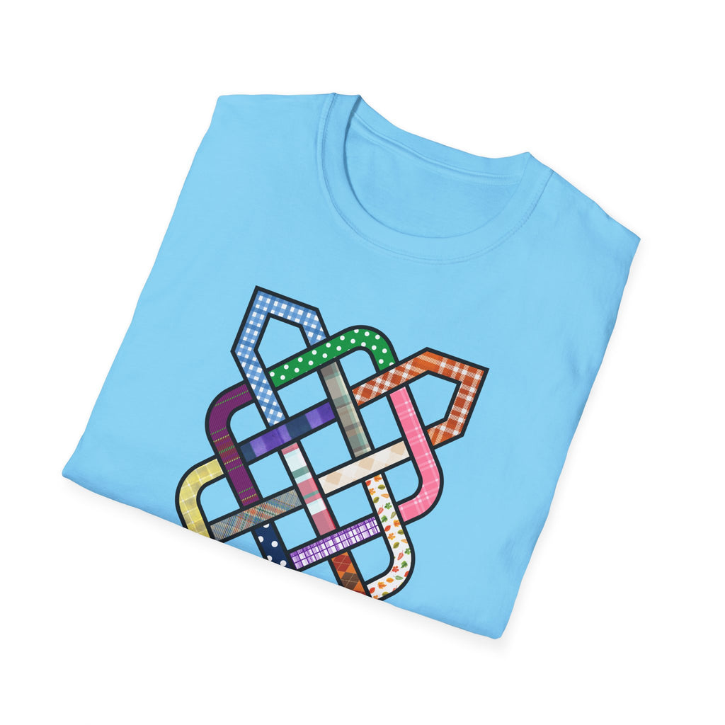 Quilted Knot Print V T-Shirt